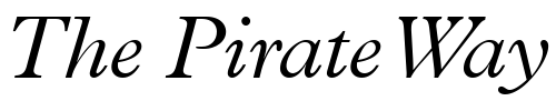 Font : Plantin-Light-Italic 2 Custom Text : The Pirate Way Test your own text here Click to download or to view this font on a tshirt that can be custom printed in Bali
